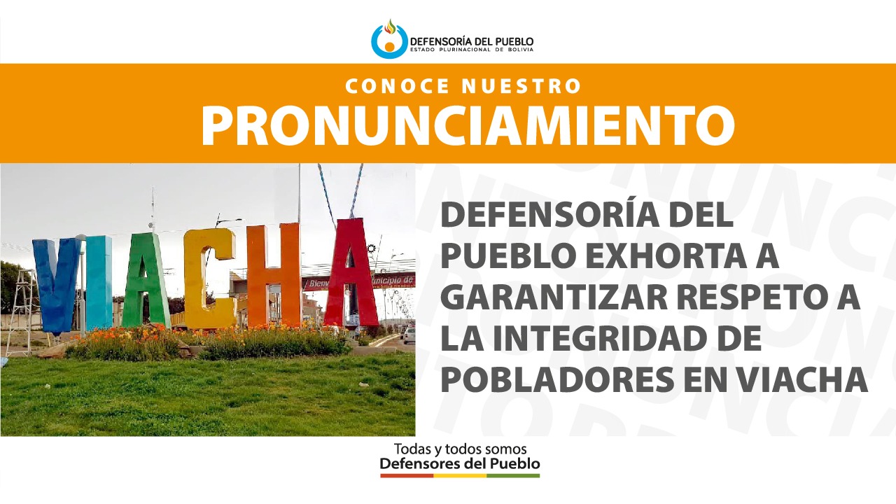 DEFENSORÍA DEL PUEBLO EXHORTA A GARANTIZAR RESPETO A LA INTEGRIDAD DE POBLADORES EN VIACHA