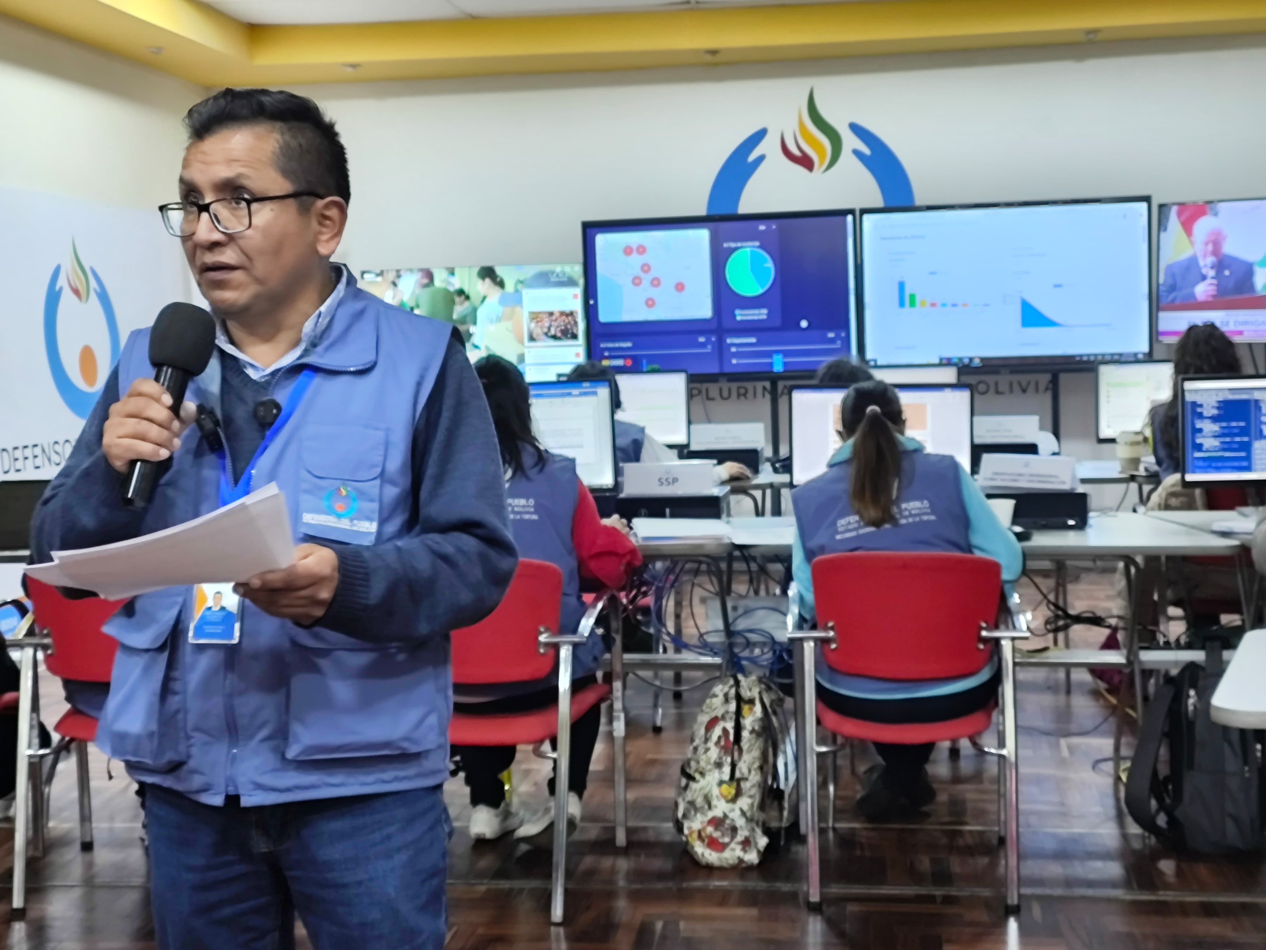 REPORTE PARCIAL JORNADA ELECTORAL: DEFENSOR DEL PUEBLO INFORMA QUE EL CENTRO DE MONITOREO RECIBIÓ 237 DENUNCIAS