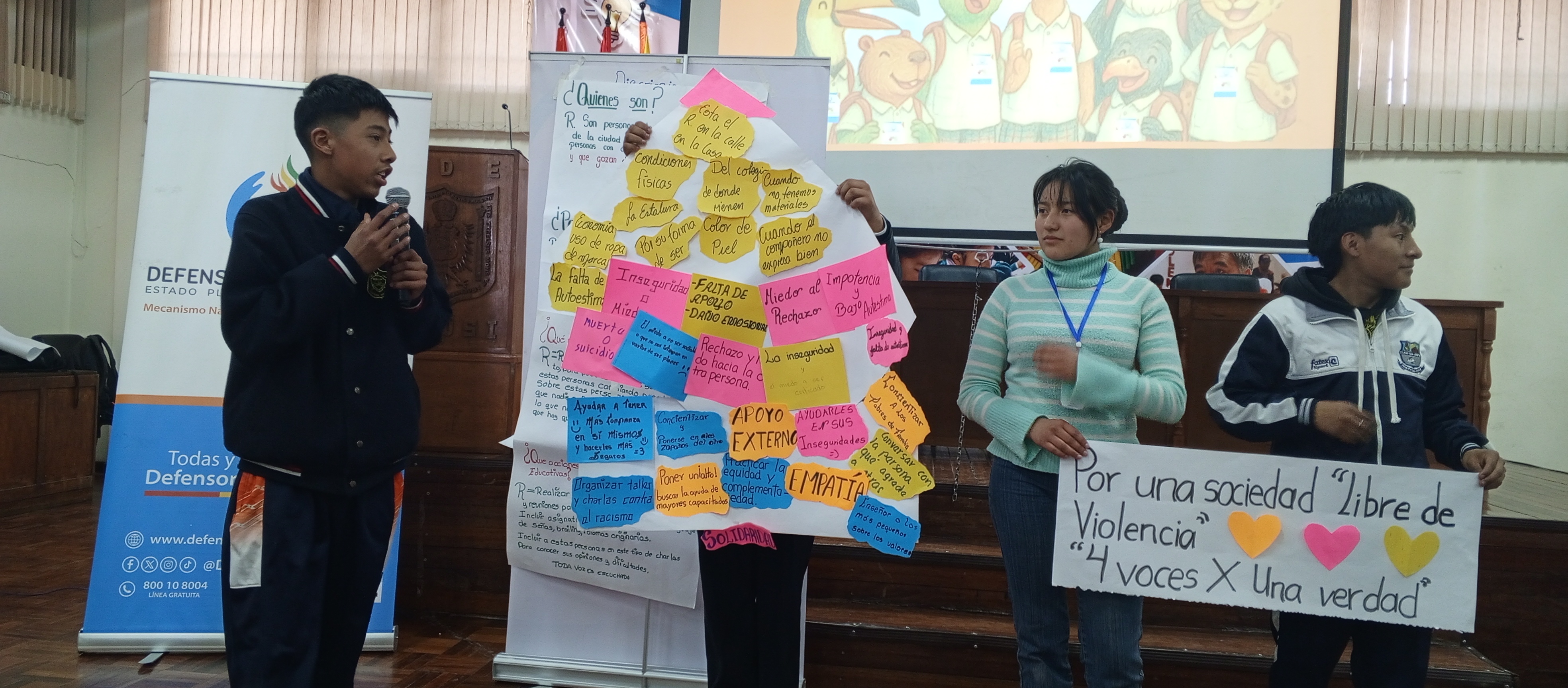 DEFENSORÍA DEL PUEBLO IMPULSA ENCUENTRO INTERGENERACIONAL DE DEFENSORAS Y DEFENSORES ESTUDIANTILES EN POTOSÍ